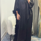 Ensemble abaya à plume pantalon