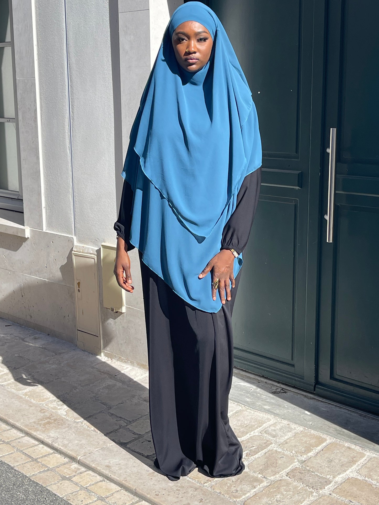 Khimar 3 voiles en mousseline