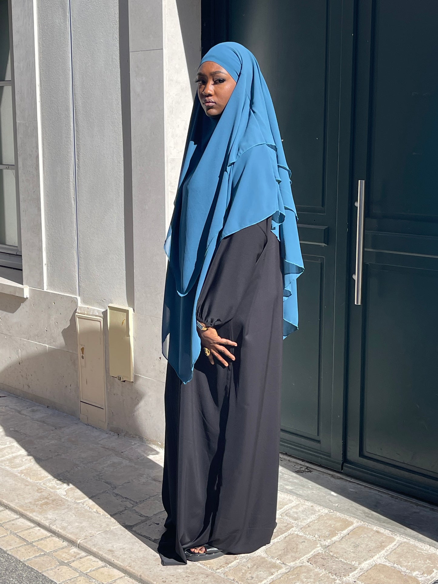 Khimar 3 voiles en mousseline