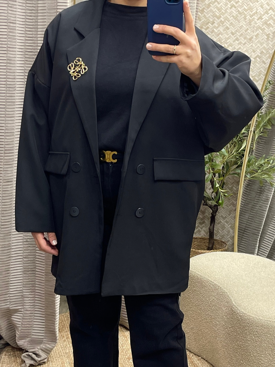 Blazer oversize mi-long Raniya