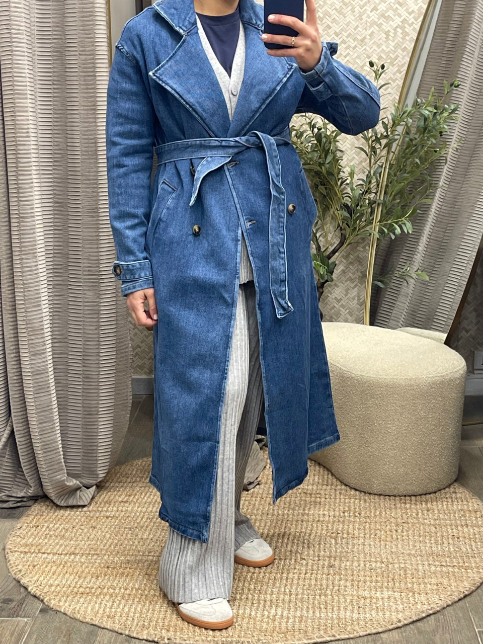 Trench Long en Jean Sofia