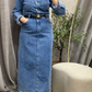 Robe longue en jean