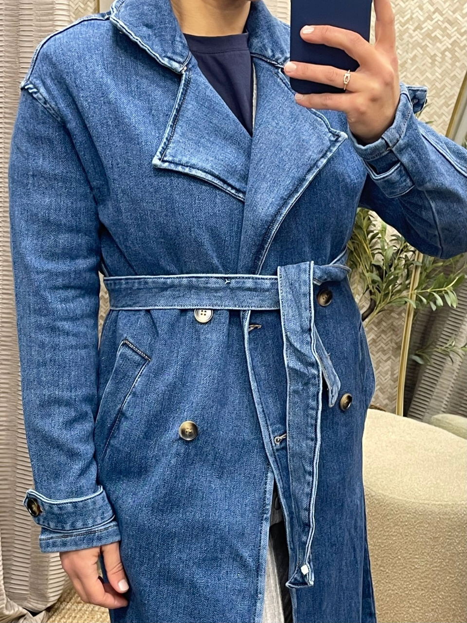 Trench Long en Jean Sofia