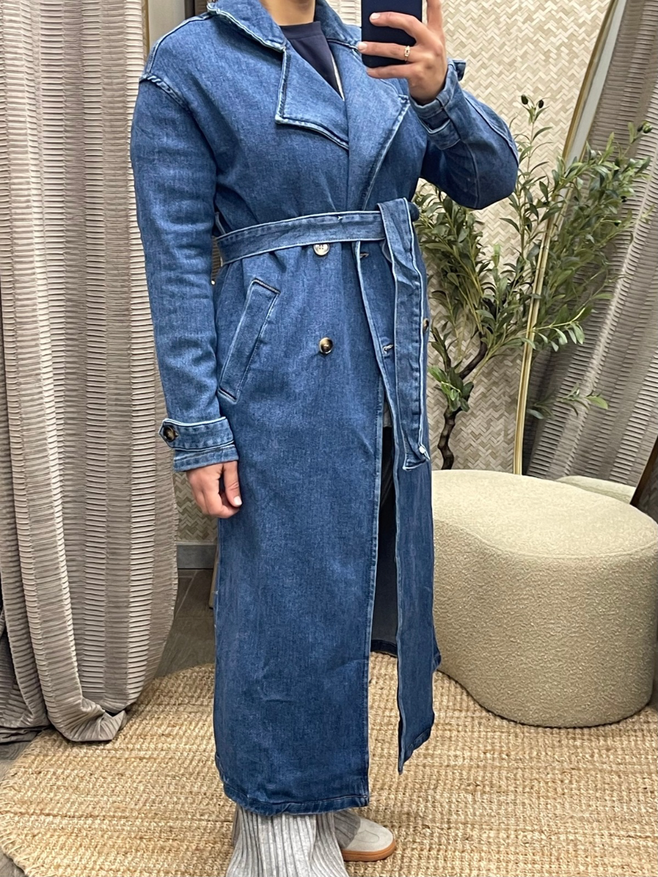 Trench Long en Jean Sofia