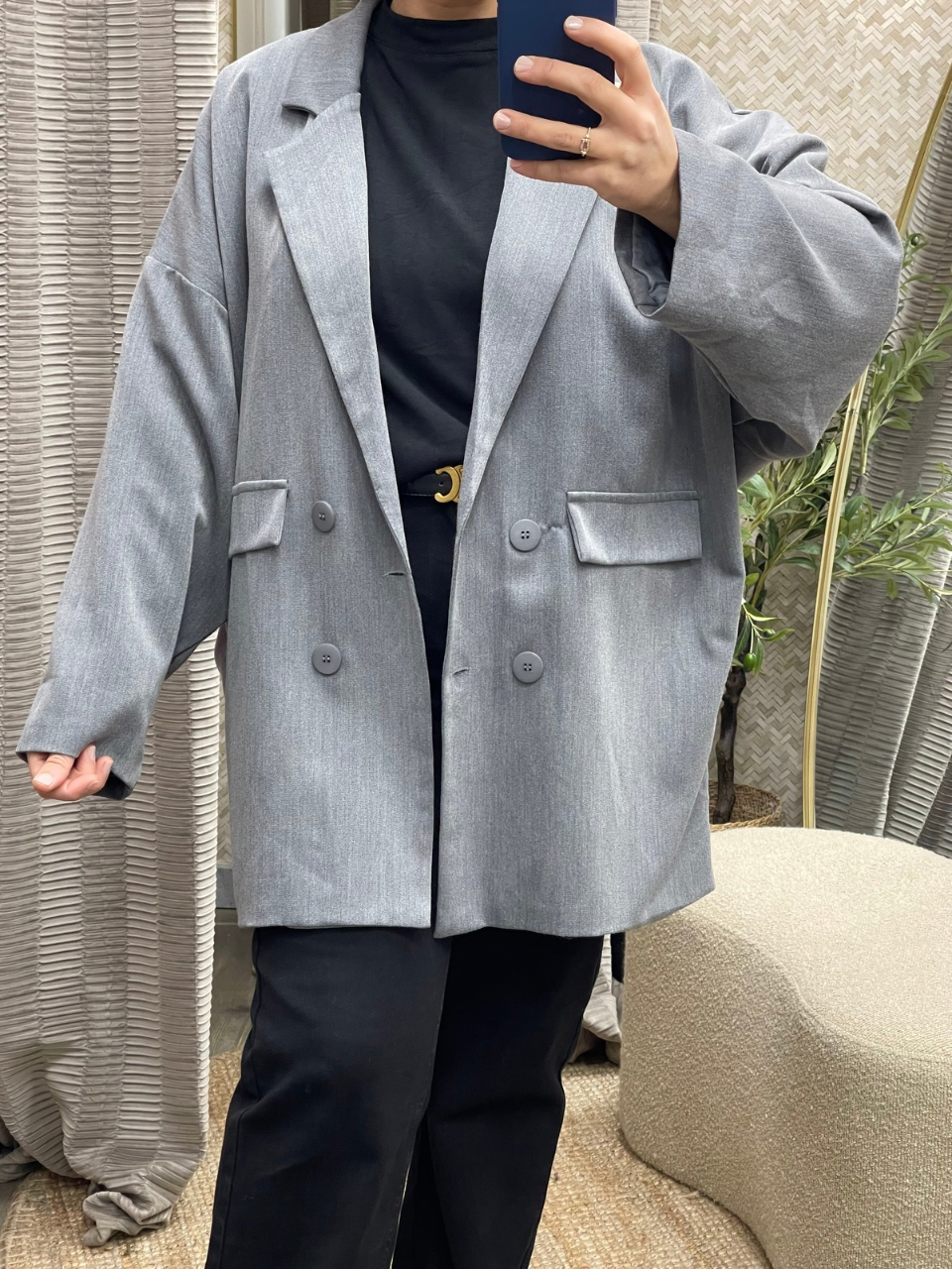 Blazer oversize mi-long Raniya