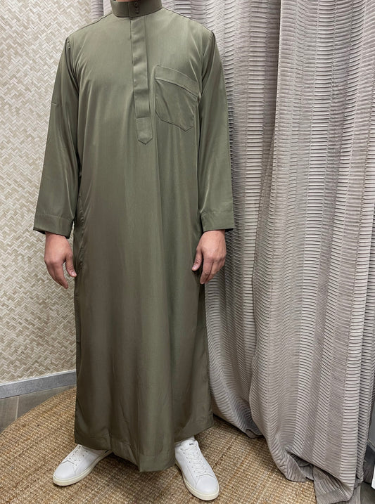 Qamis Élégant col officier