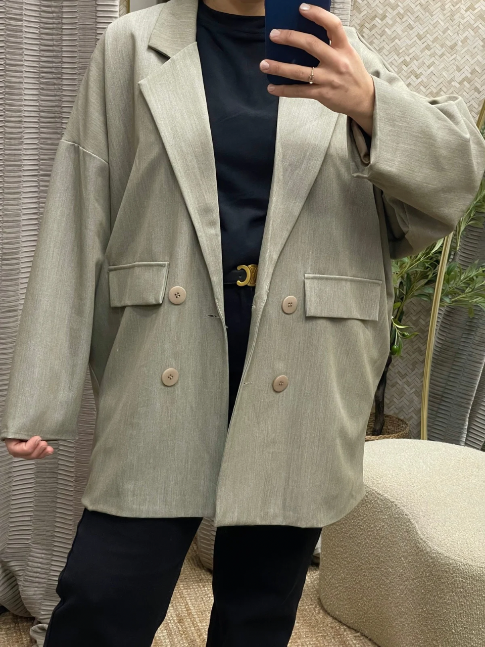 Blazer oversize mi-long Raniya