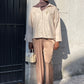 Pantalon satin fluide – Beige doré