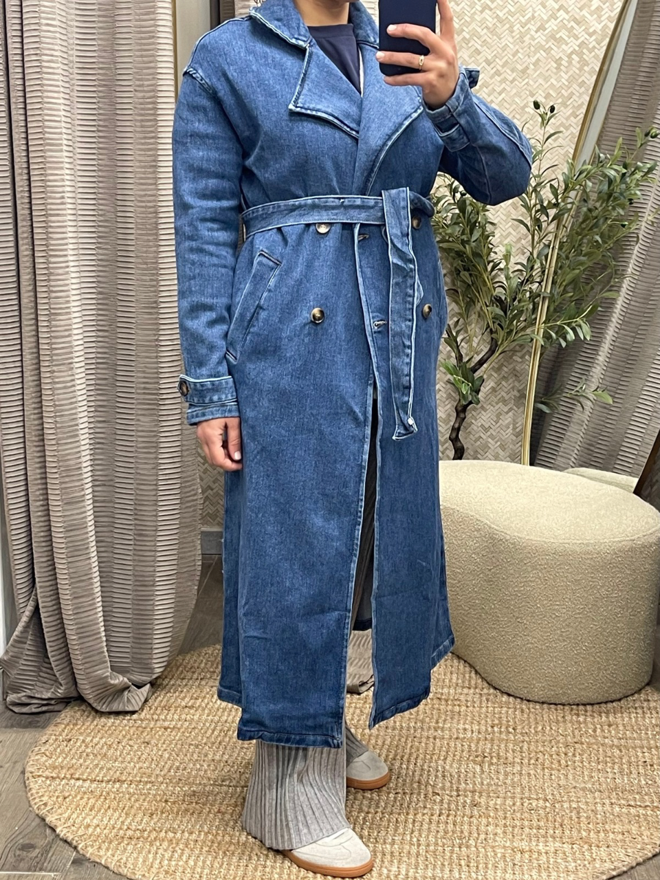 Trench Long en Jean Sofia