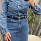 Robe longue en jean