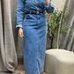 Robe longue en jean