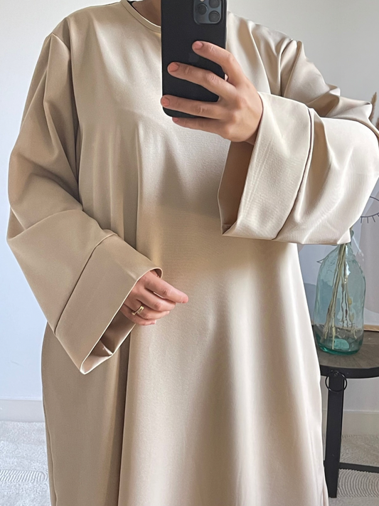 Abaya basique tissu crêpe