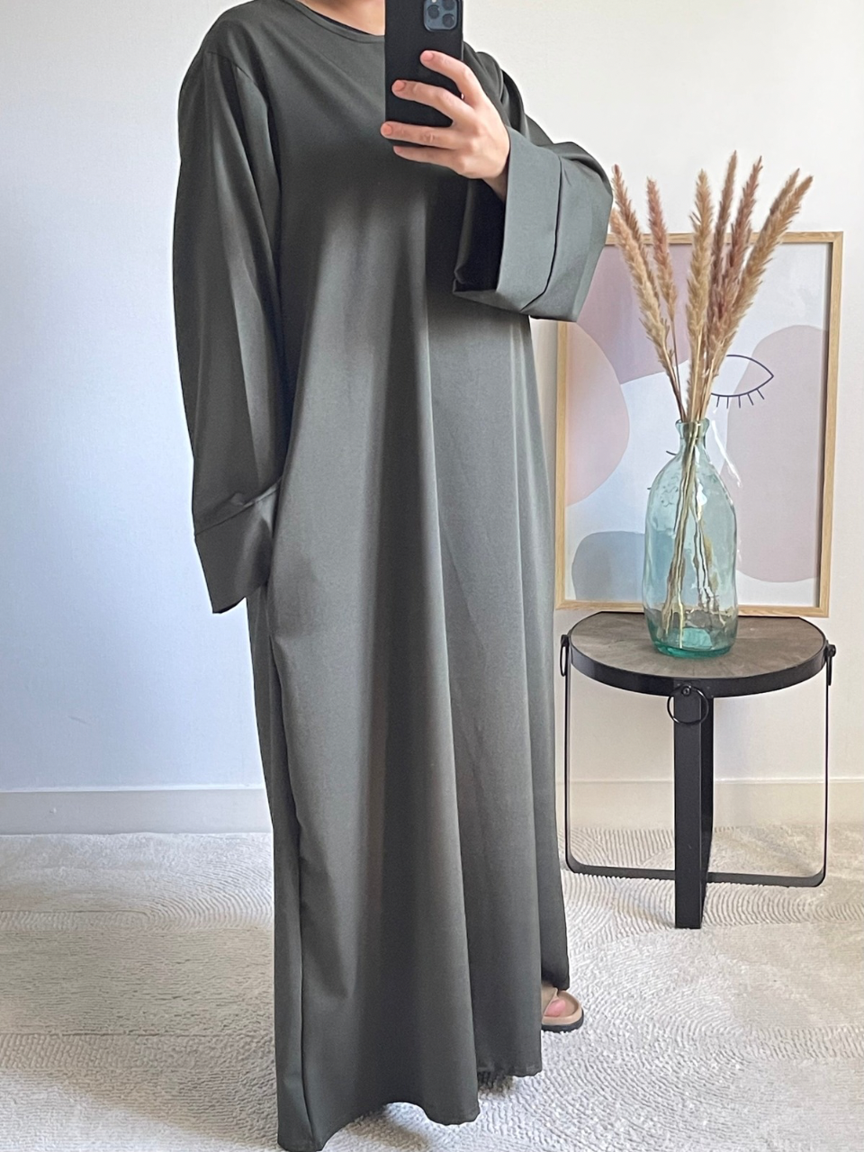 Abaya basique tissu crêpe