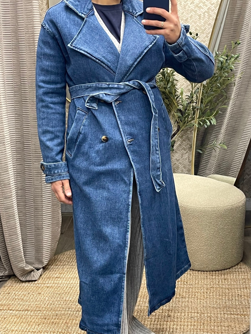 Trench Long en Jean Sofia