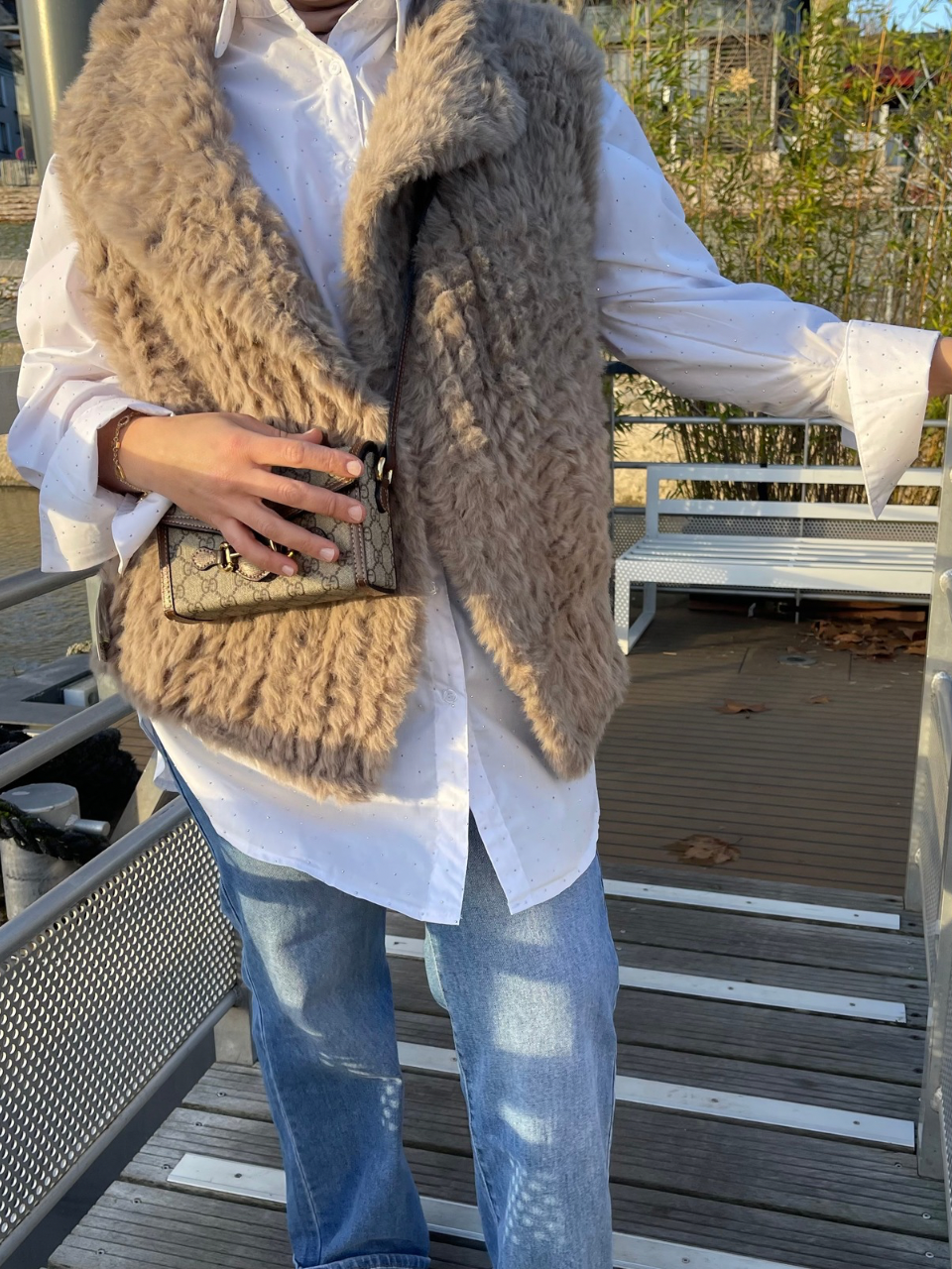 Gilet sans manches en fausse fourrure Jihan