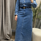 Robe longue en jean