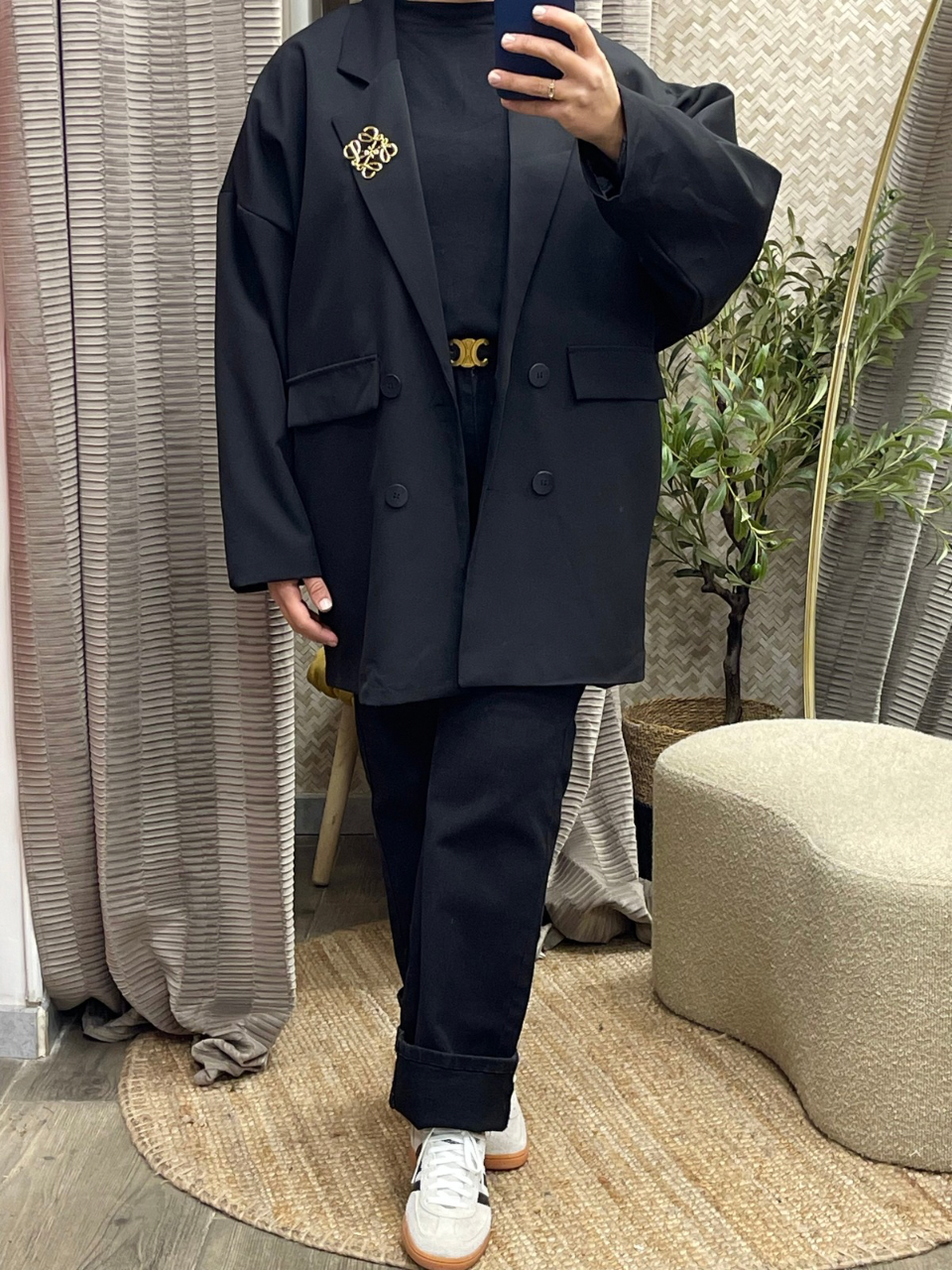 Blazer oversize mi-long Raniya