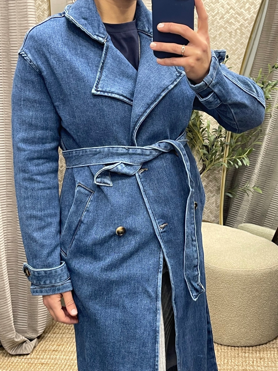 Trench Long en Jean Sofia